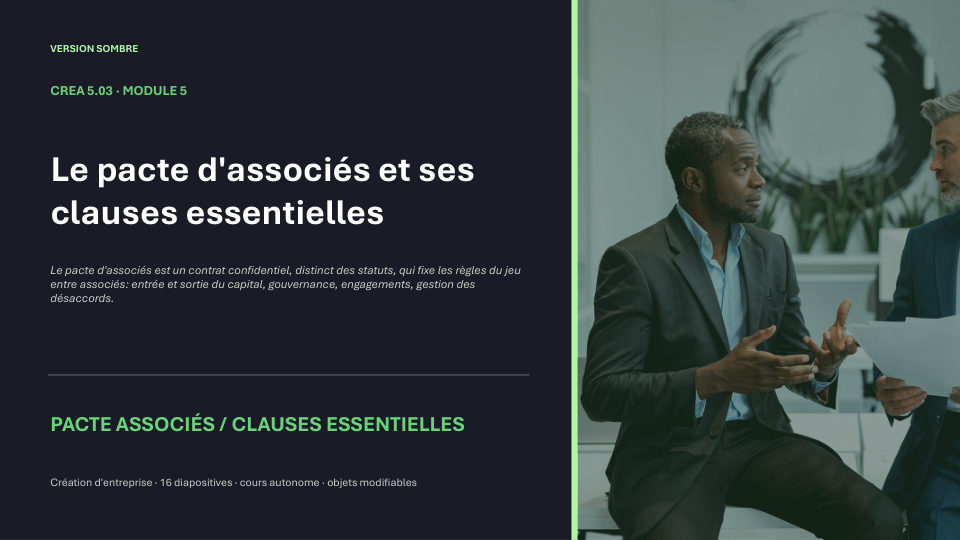 Première diapositive de la fiche CREA 5.03