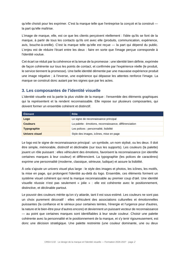 Une page du cours