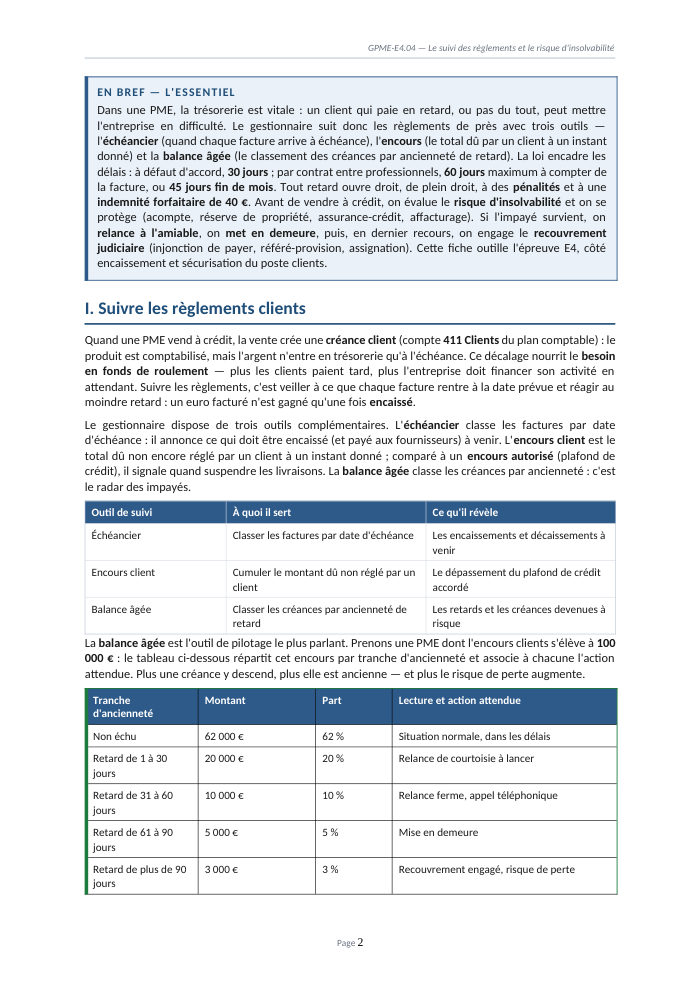 Une page du cours