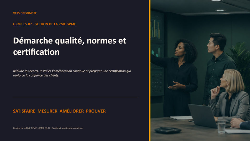 Première diapositive de la fiche GPME E5.07