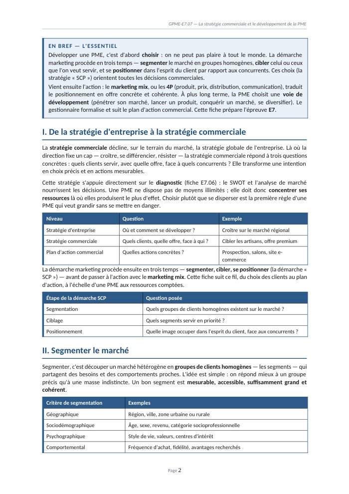 Une page du cours