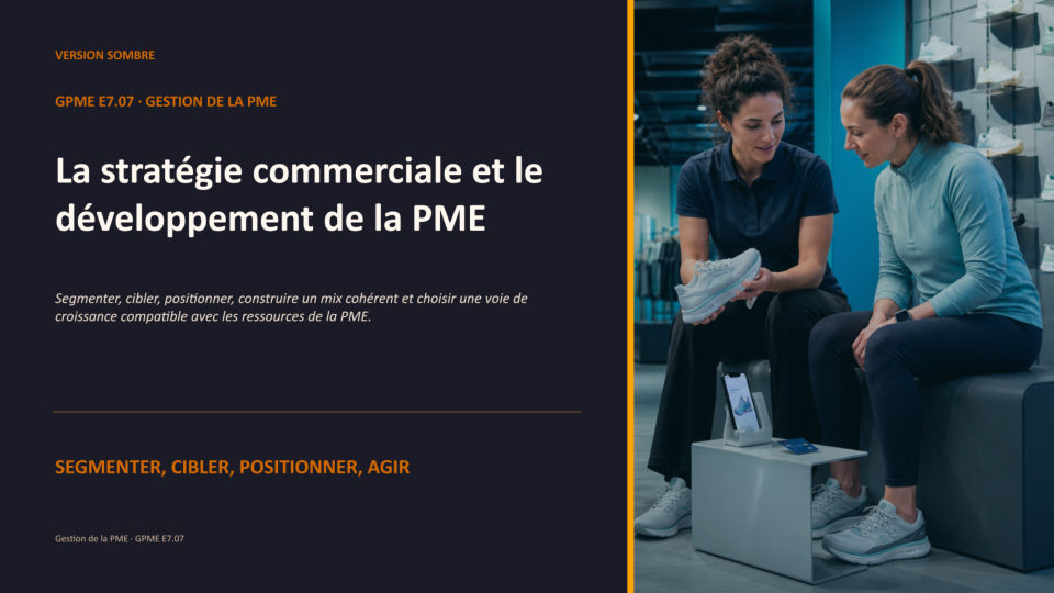 Première diapositive de la fiche GPME E7.07