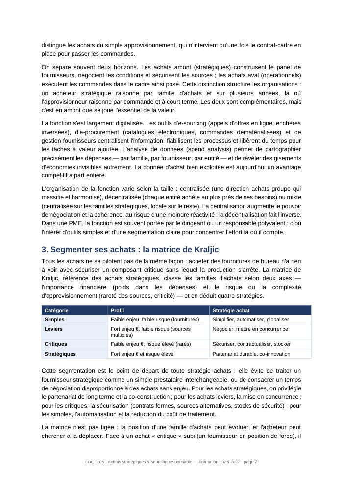Une page du cours LOG 1.05