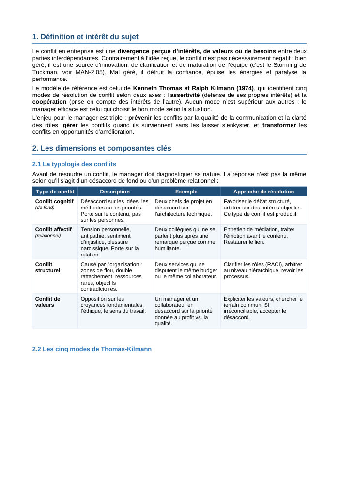 Une page du cours