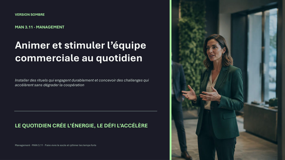 Première diapositive de la fiche MAN 3.11, Management