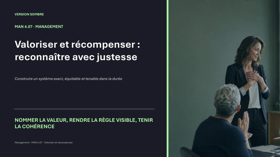 Première diapositive de la fiche MAN 4.07