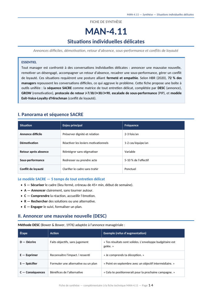 Première page de la synthèse