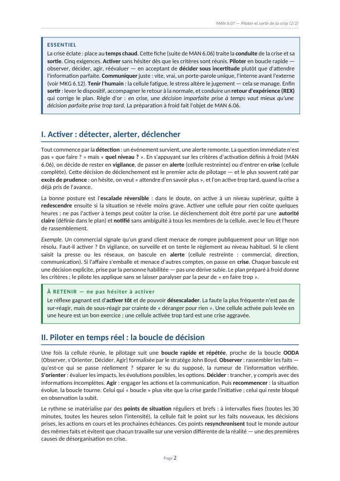 Une page du cours
