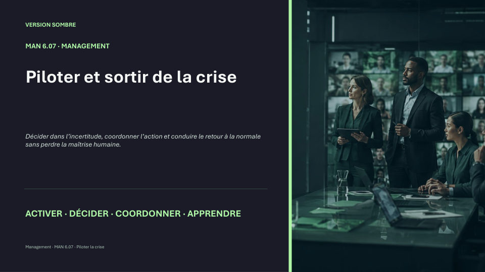 Première diapositive de la fiche MAN 6.07