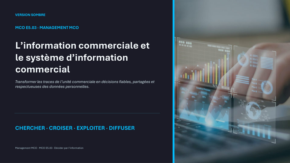 Première diapositive de la fiche MCO E5.03