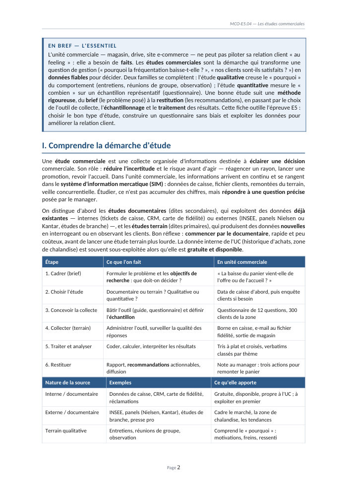 Une page du cours MCO E5.04