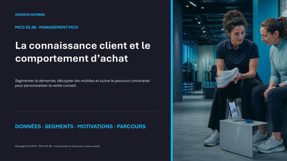 Première diapositive de la fiche MCO E5.06