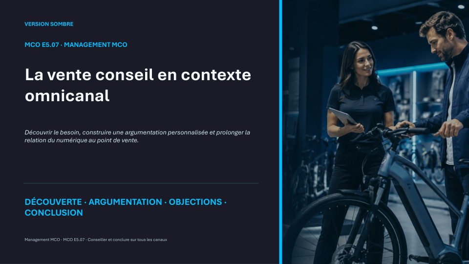 Première diapositive de la fiche MCO E5.07