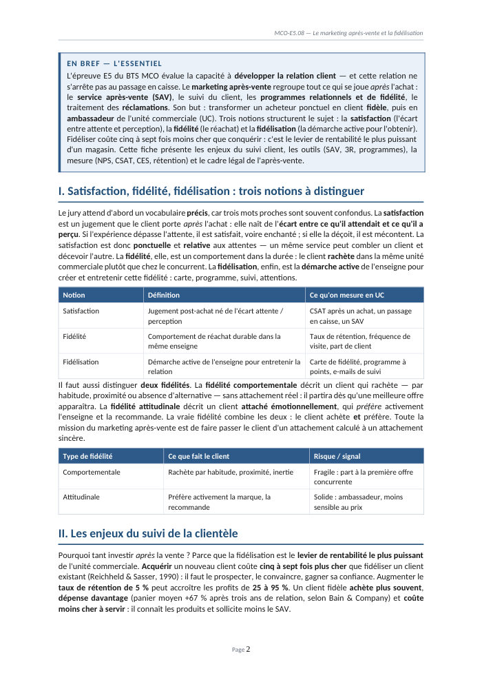 Une page du cours MCO E5.08