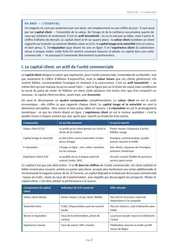 Une page du cours