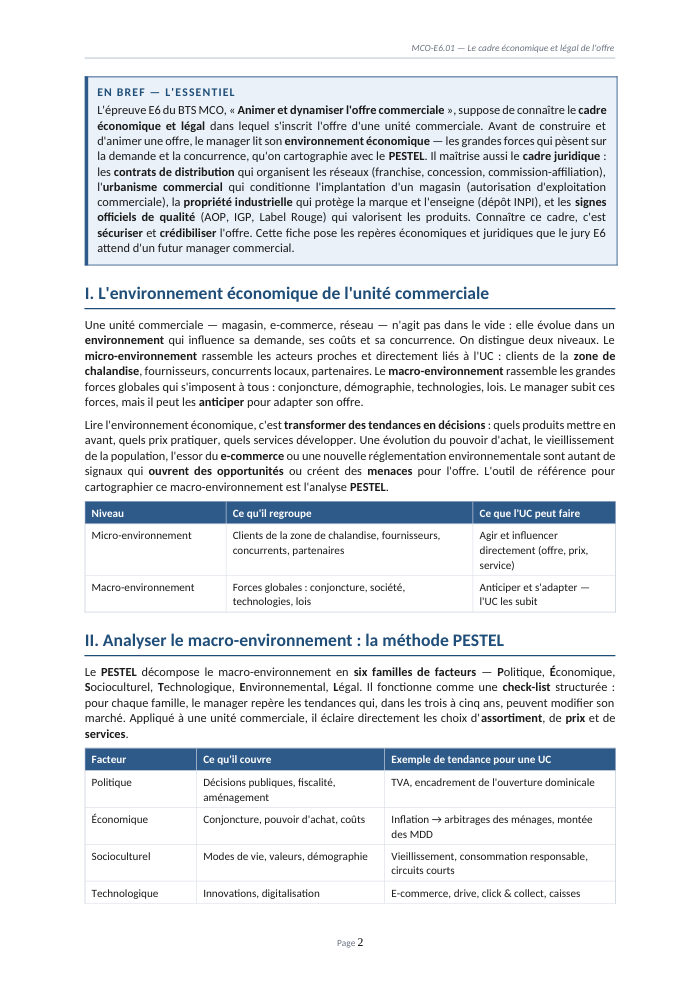 Une page du cours