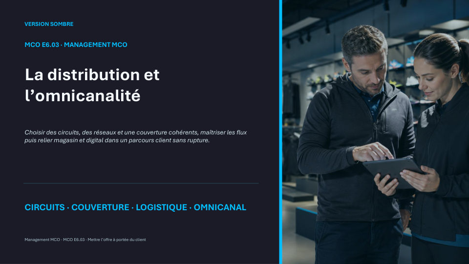 Première diapositive de la fiche MCO E6.03