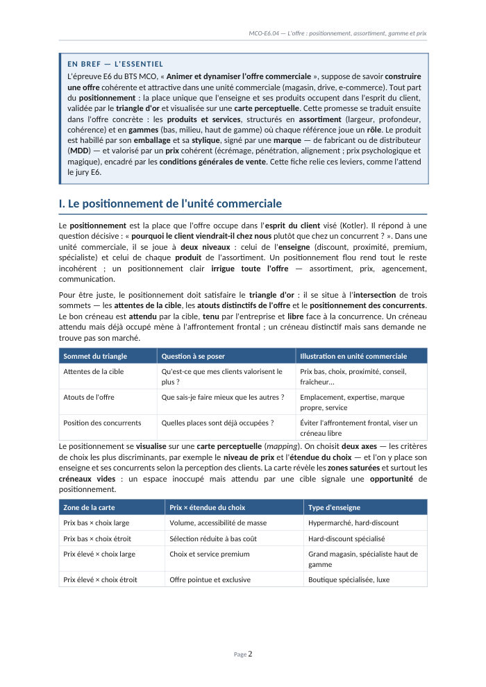 Une page du cours