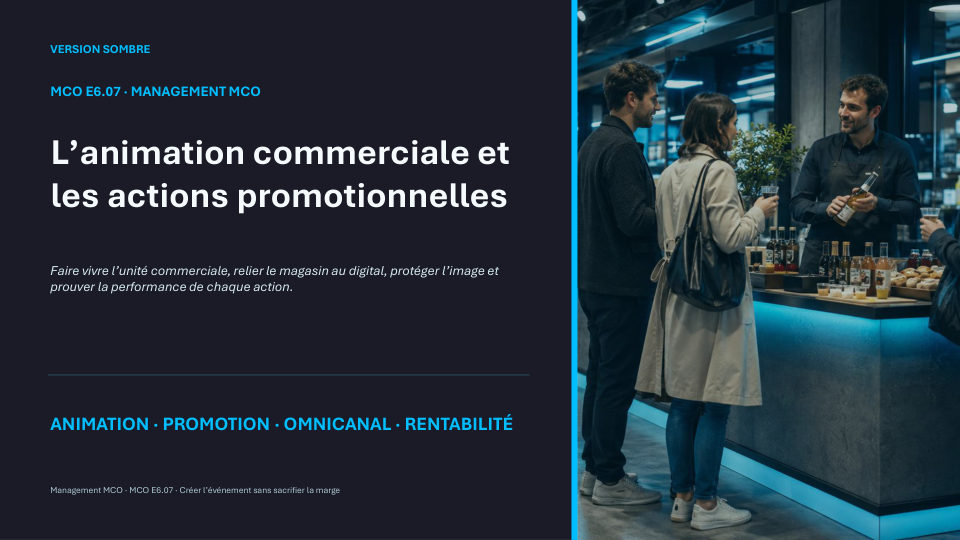 Première diapositive de la fiche MCO E6.07
