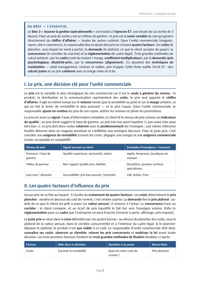 Une page du cours MCO E7.06