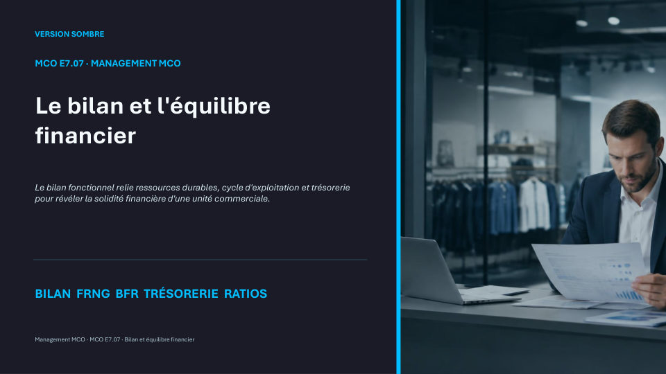 Première diapositive de la fiche MCO E7.07