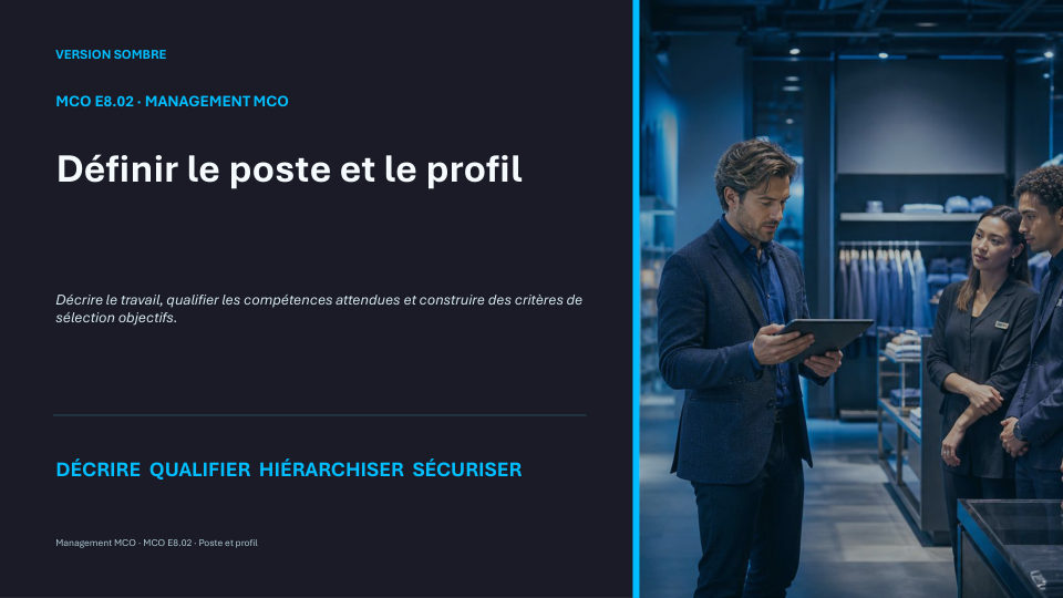 Première diapositive de la fiche MCO E8.02