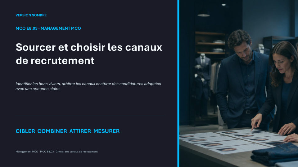 Première diapositive de la fiche MCO E8.03