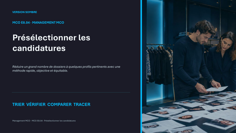 Première diapositive de la fiche MCO E8.04