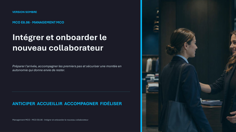 Première diapositive de la fiche MCO E8.06