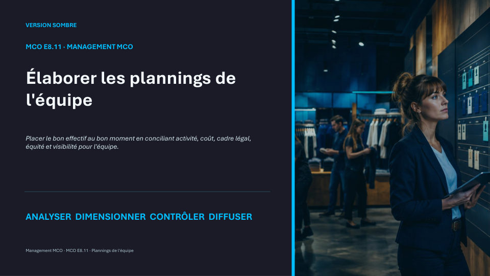 Première diapositive de la fiche MCO E8.11