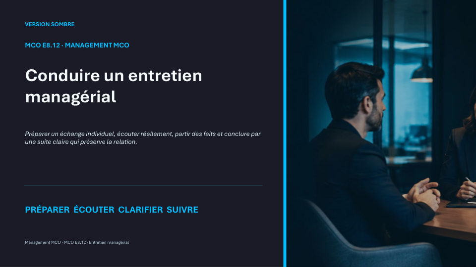 Première diapositive de la fiche MCO E8.12