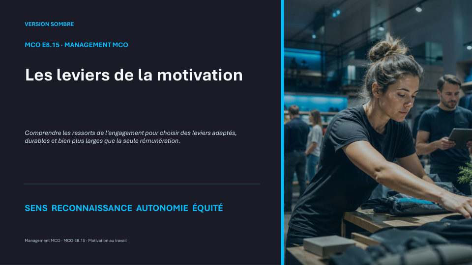 Première diapositive de la fiche MCO E8.15