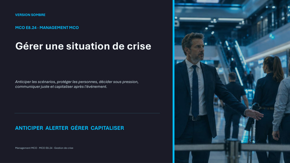 Première diapositive de la fiche MCO E8.24