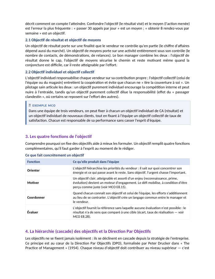 Une page du cours MCO E8.25