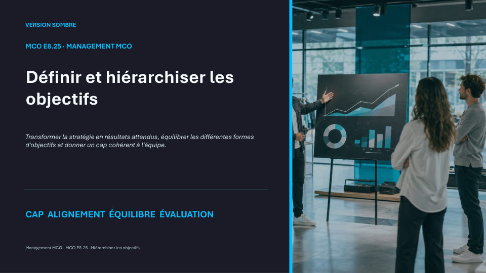 Première diapositive de la fiche MCO E8.25