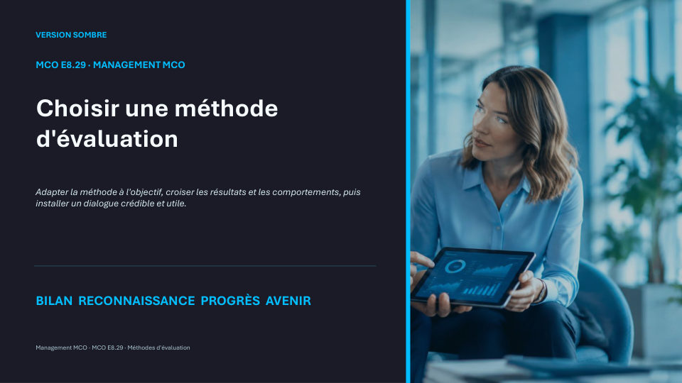 Première diapositive de la fiche MCO E8.29