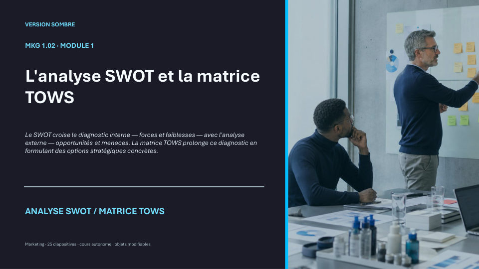 Première diapositive de la fiche MKG 1.02