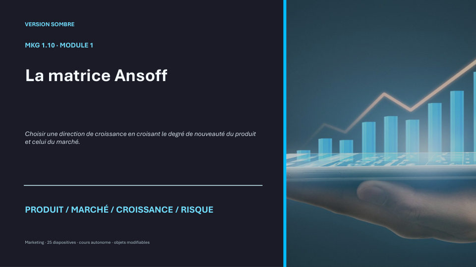 Première diapositive de la fiche MKG 1.10