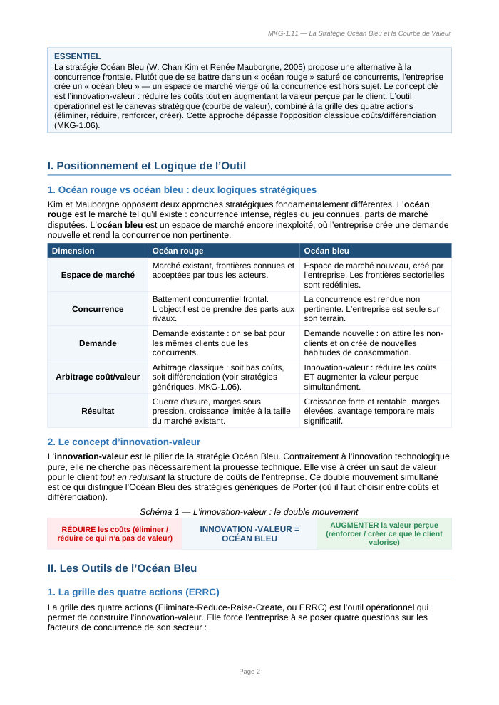 Une page du cours MKG 1.11