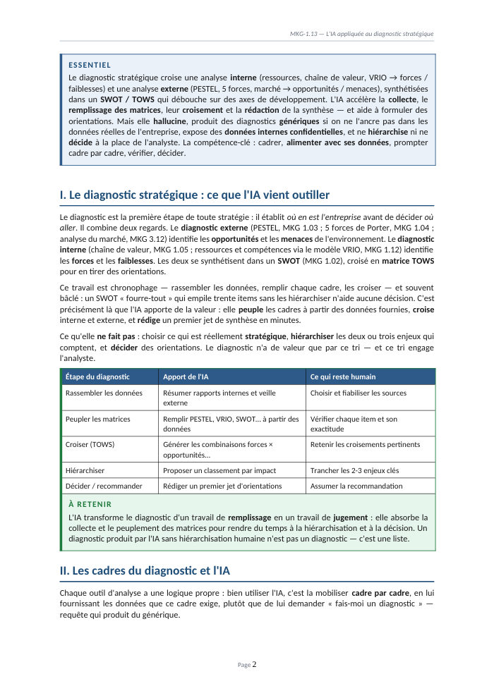 Une page du cours
