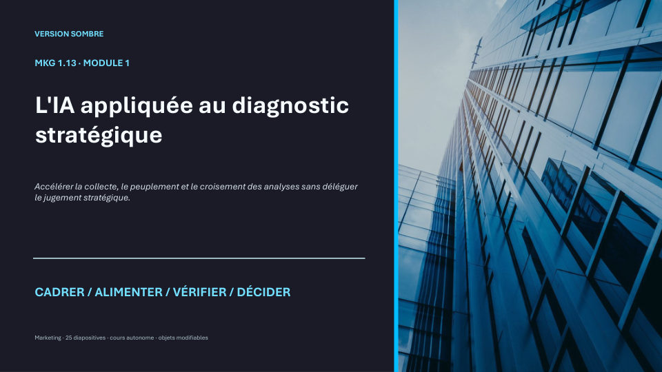Première diapositive de la fiche MKG 1.13