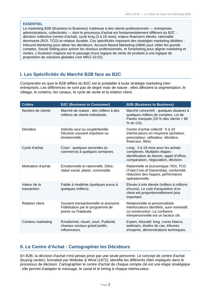 Une page du cours