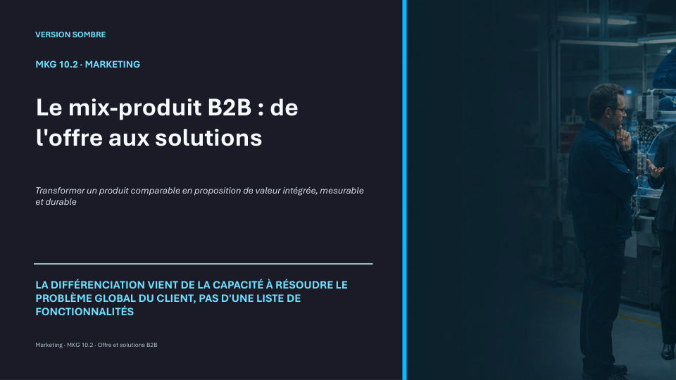 Première diapositive de la fiche MKG 10.2