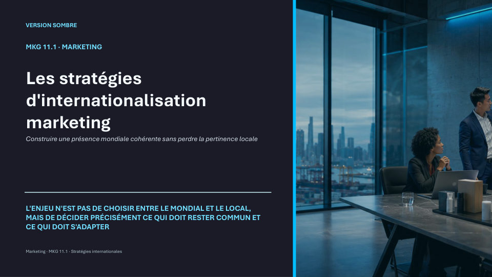 Première diapositive de la fiche MKG 11.1