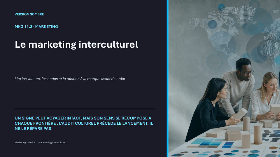 Première diapositive de la fiche MKG 11.3