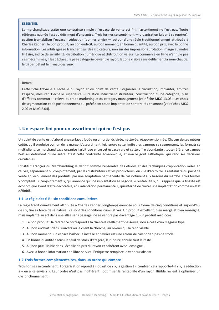 Une page du cours