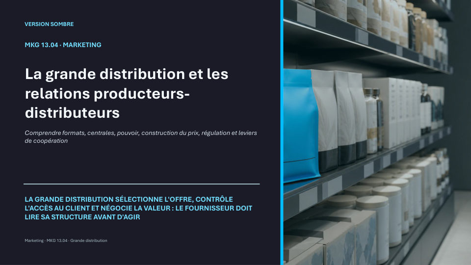 Première diapositive de la fiche MKG 13.04