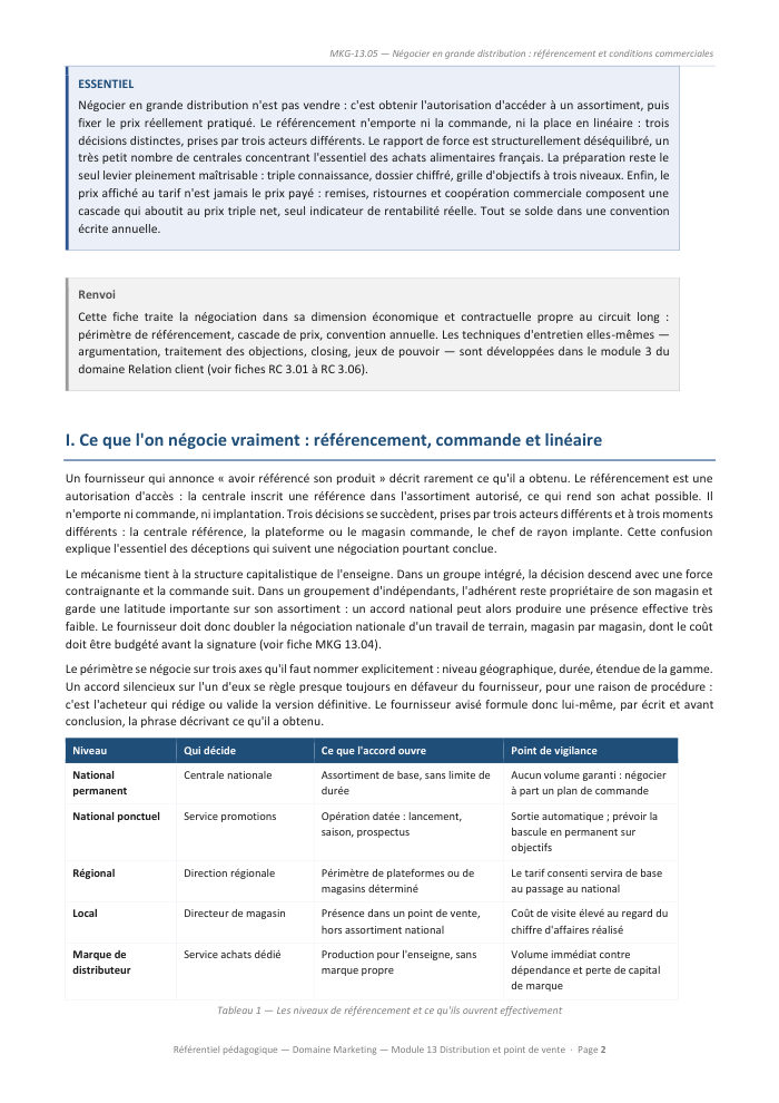 Une page du cours