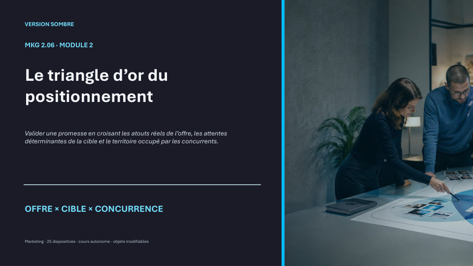 Première diapositive de la fiche MKG 2.06