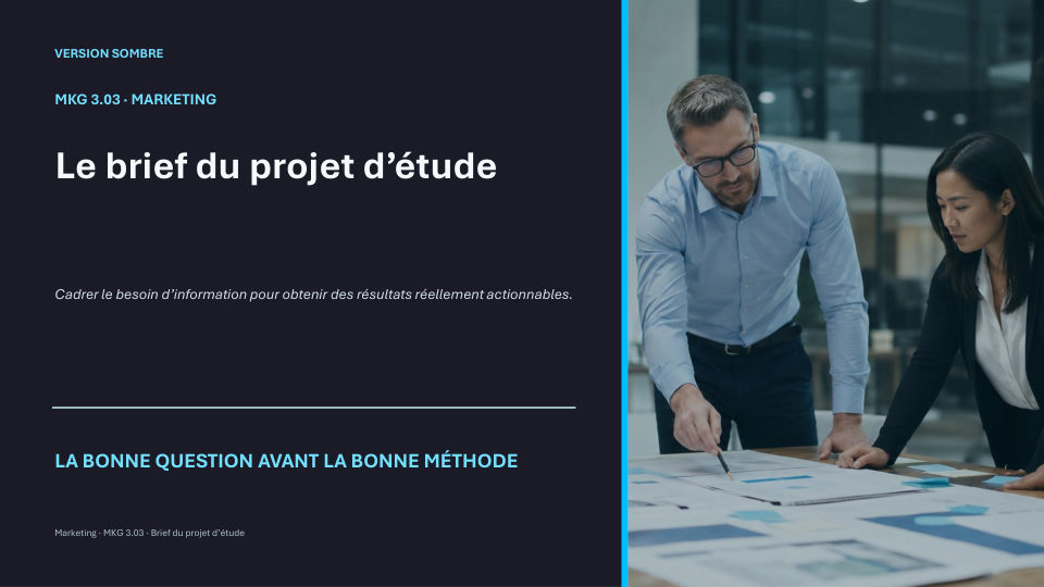 Première diapositive de la fiche MKG 3.03